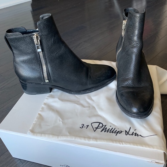 3.1 Phillip Lim Black Alexa Ankle Boots EU36 - Picture 3 of 8